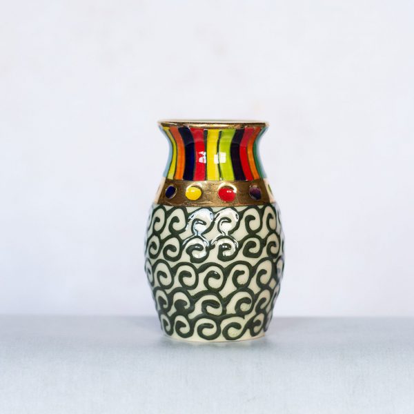 stripes and swirls vase